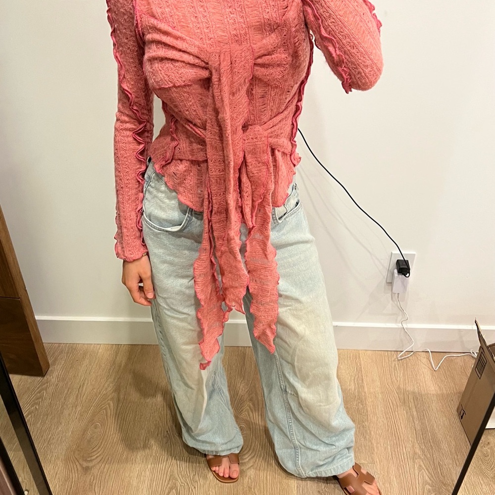 Kim Shui Pink Textured Knit Top